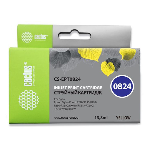 

Картридж Cactus CS-EPT0824, желтый / CS-EPT0824, CS-EPT0824