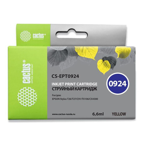 

Картридж Cactus CS-EPT0924, желтый / CS-EPT0924, CS-EPT0924