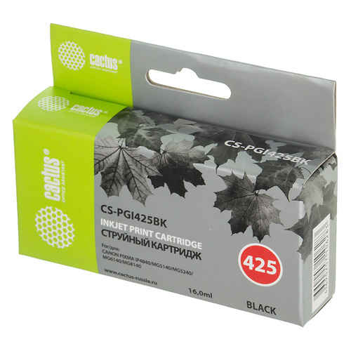 

Картридж Cactus CS-PGI425BK, черный пигментный / CS-PGI425BK, CS-PGI425BK