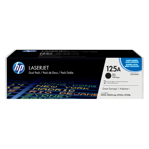 

Картридж (двойная упаковка) HP 125A, черный / CB540AD, 125A