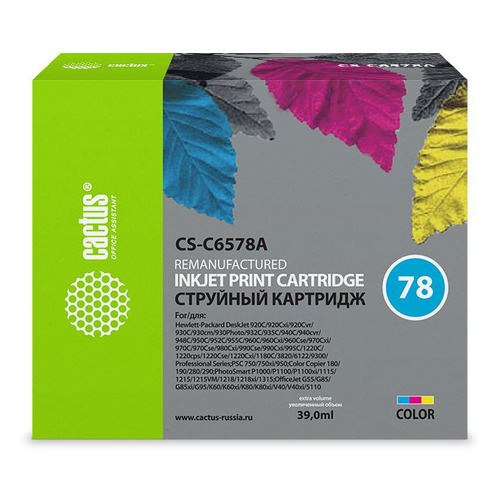 

Картридж CACTUS CS-C6578A, №78, многоцветный, CS-C6578A