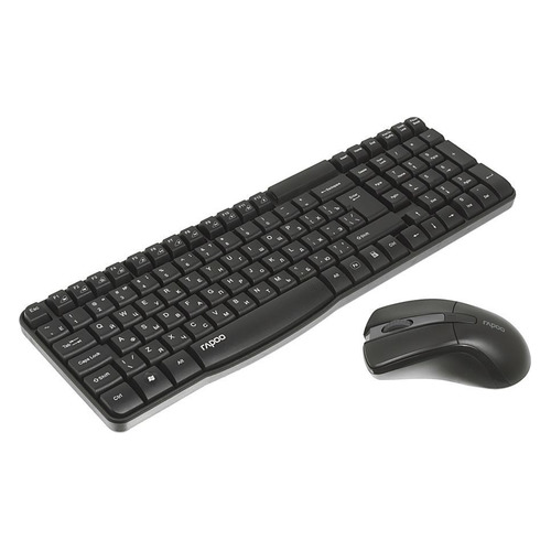 

Комплект (клавиатура+мышь) RAPOO X1800, USB, беспроводной, черный [11566]