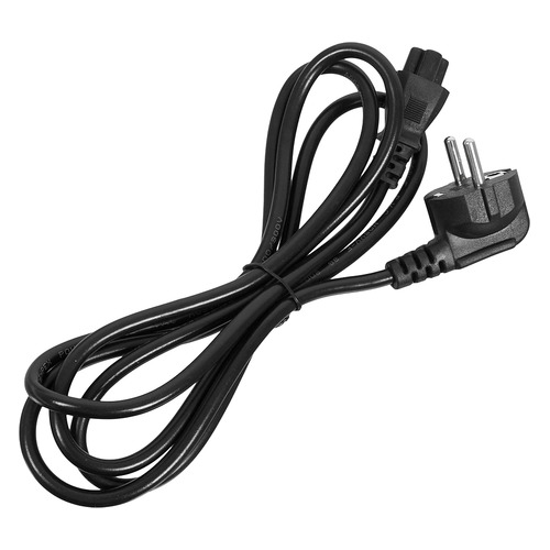 

Кабель питания IEC C5 (3-pin) (прямой) - Евровилка (угловой), 1.8м, черный [469]