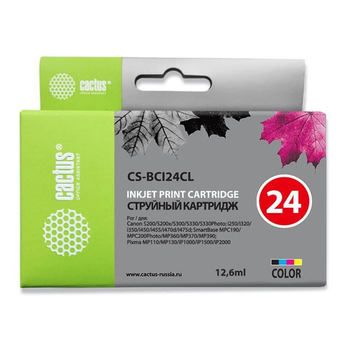 

Картридж Cactus CS-BCI24CL, многоцветный / CS-BCI24CL, CS-BCI24CL