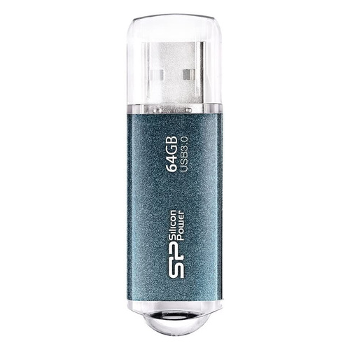 

Флешка USB Silicon Power Marvel M01 64ГБ, USB3.0, синий [sp064gbuf3m01v1b], M01