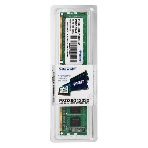 фото Модуль памяти patriot psd38g13332 ddr3 - 8гб 1333, dimm, ret