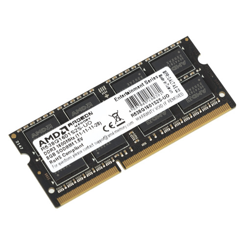 фото Модуль памяти amd r538g1601s2s-uo ddr3 - 8гб 1600, so-dimm, oem