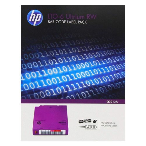 

Наклейка HPE LTO-6 Ultrium RW Bar Code Pack (Q2013A)