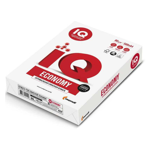 

Бумага IQ Economy A4/80г/м2/500л./белый CIE146% 5 шт./кор., Economy