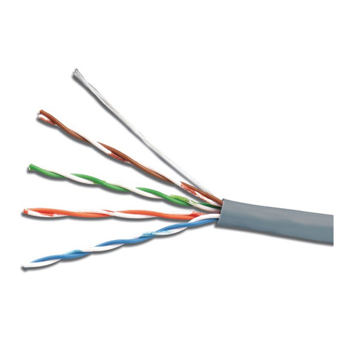 фото Кабель сетевой utp, cat.5e, 305м, 4 пары, 26awg, 0.4мм, cca, одножильный (solid), серый Noname