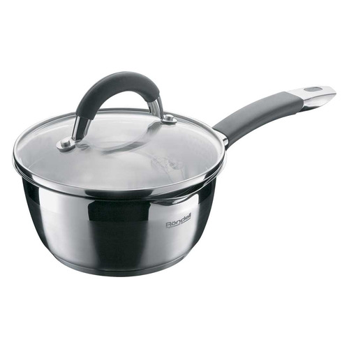 

Ковш RONDELL Flamme RDS-026, 1л, с крышкой, серебристый [rds-027], RDS-026