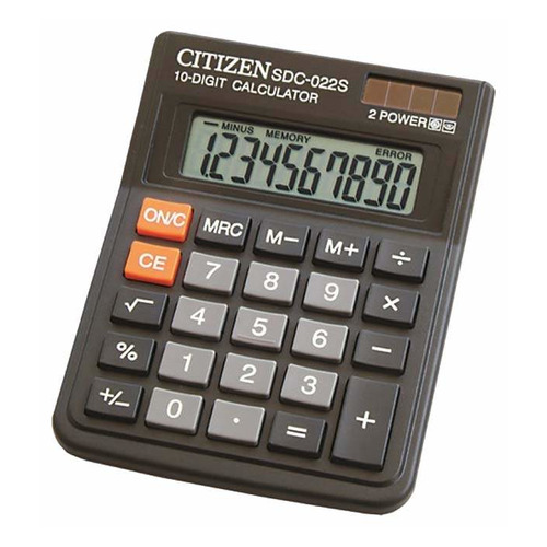 

Калькулятор Citizen SDC-022S, 10-разрядный, черный, SDC-022S