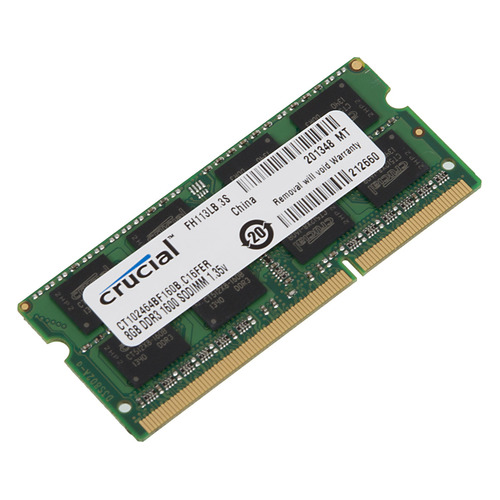 фото Модуль памяти crucial ct102464bf160b ddr3l - 8гб 1600, so-dimm, ret