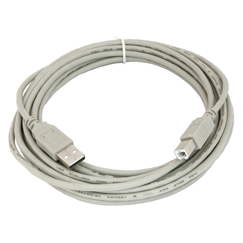 

Кабель USB2.0 USB A(m) - USB B(m), 5м, серый
