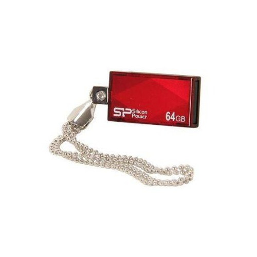 

Флешка USB SILICON POWER Touch 810 64Гб, USB2.0, красный [sp064gbuf2810v1r]