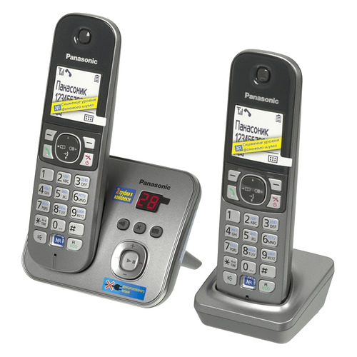 

Радиотелефон Panasonic KX-TG6822RUM, серый металлик, KX-TG6822RUM
