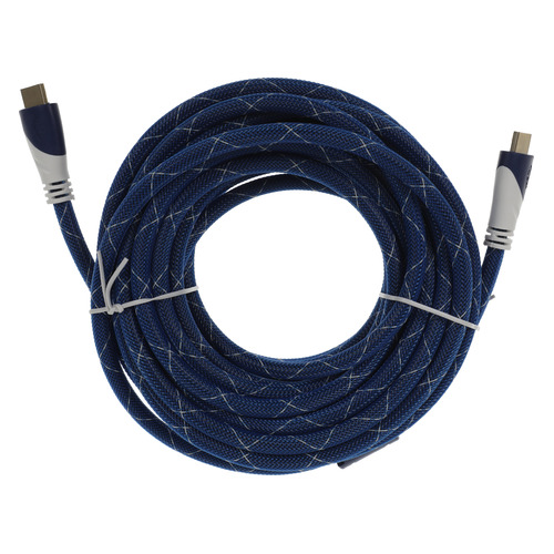 

Кабель аудио-видео HDMI (m) - HDMI (m) , ver 1.4, 10м, GOLD ф/фильтр, синий/белый