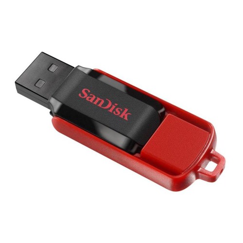 

Флешка USB SANDISK Cruzer Switch 64Гб, USB2.0, черный и красный [sdcz52-064g-b35]