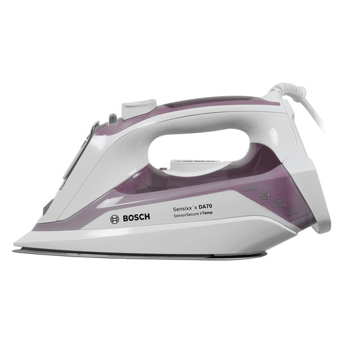 

Утюг BOSCH TDA702821I, 2800Вт, белый/ фиолетовый, Белый и фиолетовый
