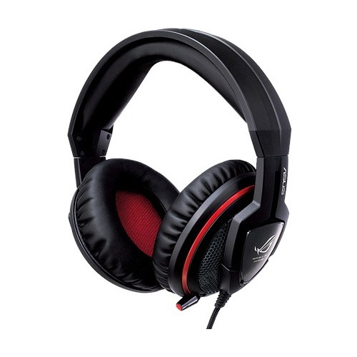 

Гарнитура игровая ASUS ROG Orion Pro, для компьютера, мониторы, черный / красный [90yahi9180-ua00]