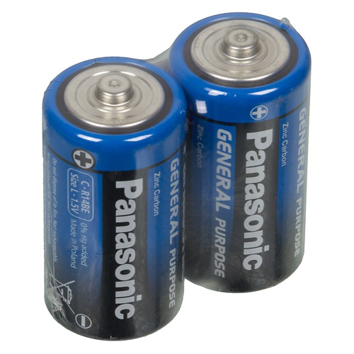 

C Батарейка PANASONIC General Purpose R14BER/2PR, 2 шт., R14BER/2PR