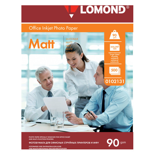 

Фотобумага Lomond 0102131 A4/90г/м2/500л./белый матовое для струйной печати