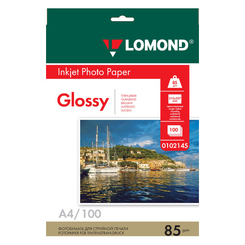 

Фотобумага Lomond 0102145 A4/85г/м2/100л./белый глянцевое для струйной печати