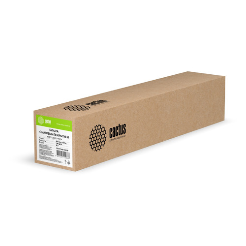 

Бумага Cactus CS-PC140-61030, 610мм х 30м, втулка 50.8мм (2"), 140г/м2, универсальная (с покрытием), белый, покрытие матовое, CS-PC140-61030
