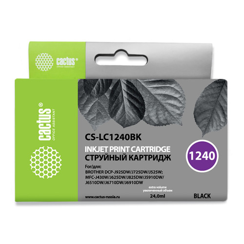 

Картридж CACTUS CS-LC1240BK, черный, CS-LC1240BK