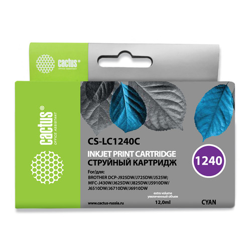 

Картридж CACTUS CS-LC1240C, голубой, CS-LC1240C
