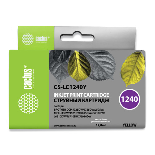 

Картридж CACTUS CS-LC1240Y, желтый, CS-LC1240Y