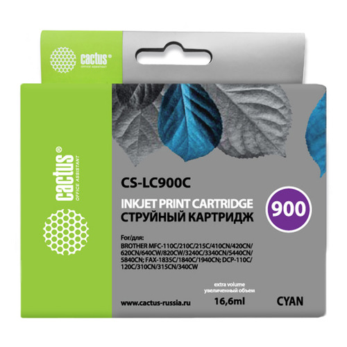 

Картридж CACTUS CS-LC900C, голубой, CS-LC900C