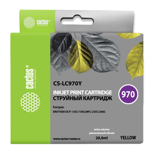 

Картридж CACTUS CS-LC970Y, желтый, CS-LC970Y