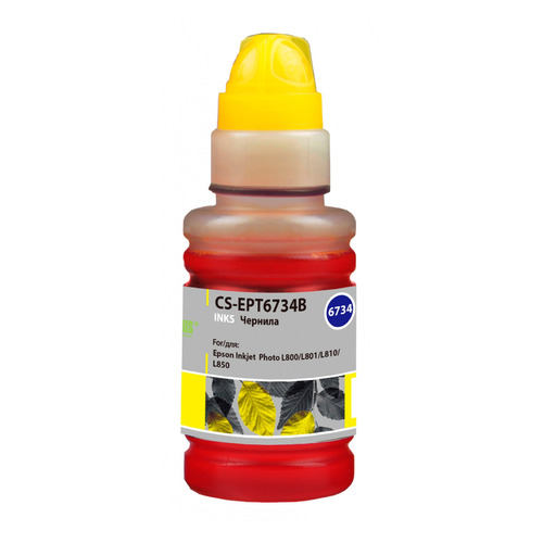 

Чернила Cactus CS-EPT6734, для Epson, 100мл, желтый, CS-EPT6734