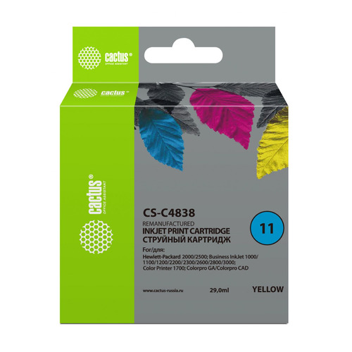 

Картридж Cactus CS-C4838, №11, желтый / CS-C4838, CS-C4838