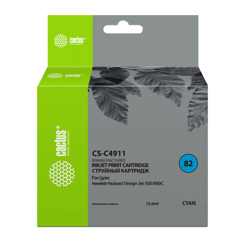 

Картридж Cactus CS-C4911, №82, голубой / CS-C4911, CS-C4911