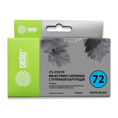 

Картридж Cactus CS-C9370, №72, черный / CS-C9370, CS-C9370