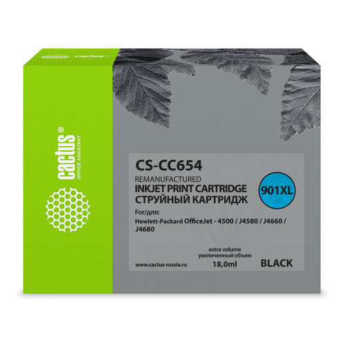 

Картридж Cactus CS-CC654, №901, черный / CS-CC654, CS-CC654