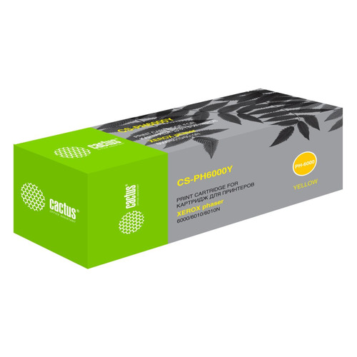 

Картридж CACTUS CS-PH6000Y, 106R01633, желтый, CS-PH6000Y
