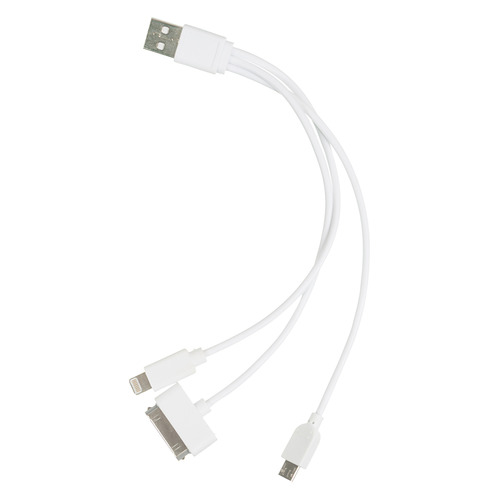 фото Кабель usb a(m), micro usb b (m), 0.2м, белый Noname