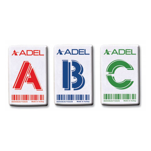 

Ластик Adel LETTERS 227-0715-030 45x28x10мм каучук белый 30 шт./кор.