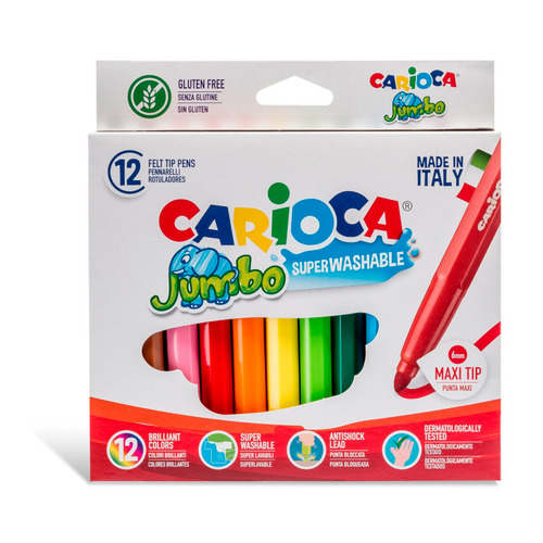 

Упаковка фломастеров Carioca JUMBO, 12 цв., блистер [40565], JUMBO