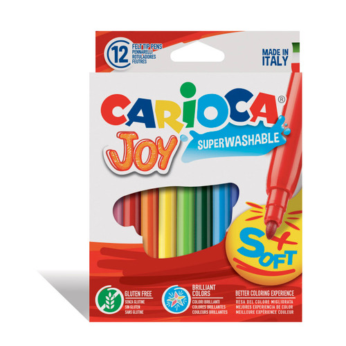 

Упаковка фломастеров Carioca JOY, 12 цв., коробка с европодвесом [40614] 12 шт./кор., JOY