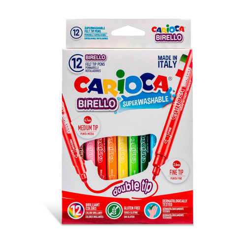 

Упаковка фломастеров Carioca Birello, 12 цв., коробка с европодвесом [41457] 12 шт./кор., Birello