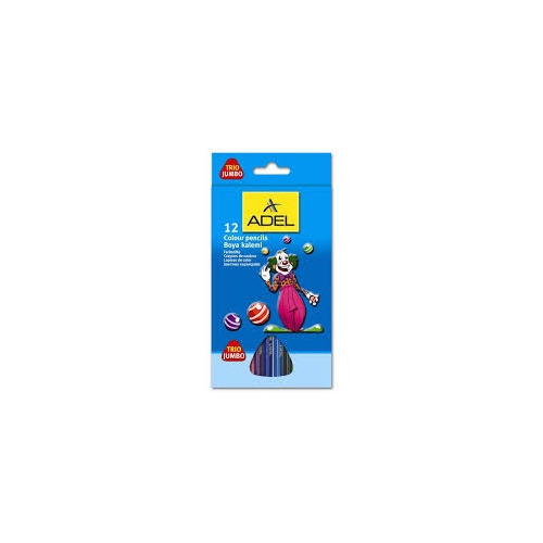 

Карандаши цветные Adel JUMBO 211-7510-000 трехгран. 5.4мм 12цв. коробка/европод. 6 шт./кор.