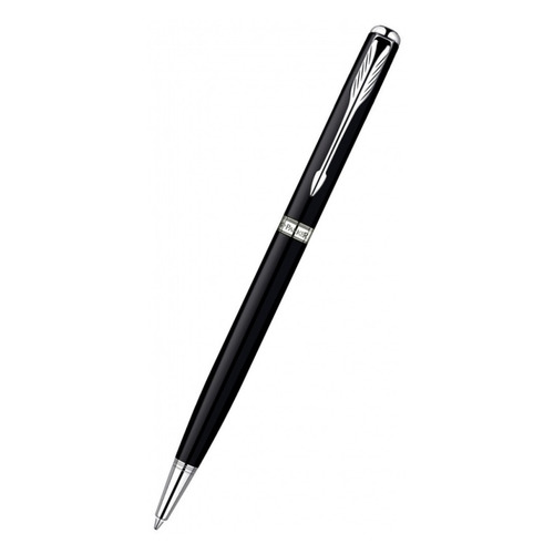 

Ручка шариковая Parker Sonnet Slim K430 Slim (S0808840) LaqBlack CT (M) чернила: черный латунь никел