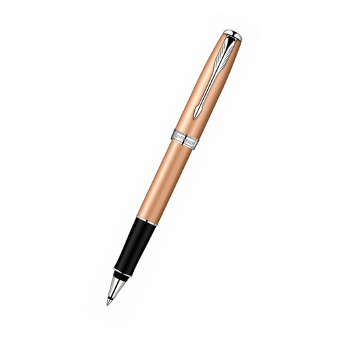 

Ручка роллер Parker Sonnet T540 (S0947280) Pink Gold CT M черные чернила подар.кор.