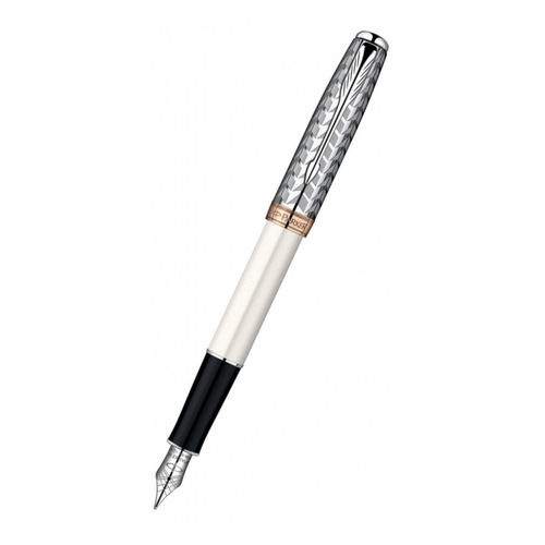 

Ручка перьев. Parker Sonnet F540 (S0947310) Pearl Metal PGT F золото 18K с родиевым покрытием подар., F540