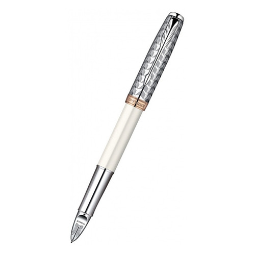 

Ручка 5й пишущий узел Parker Sonnet F540 (S0976010) корпус:Metal Pearl CT F черные чернила, F540