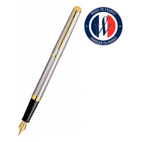 

Ручка перьевая Waterman Hemisphere (S0920310) Steel GT F позолота 23K подар.кор.